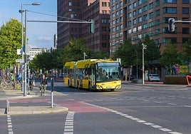 Un ejemplar del autobús Solaris de cero emisiones entregado por CAF.