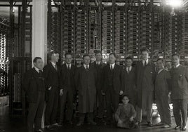 Instalaciones donostiarras del teléfono automático, en 1926.