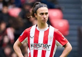 Nahikari García, durante un encuentro con el Athletic la pasada temporada.