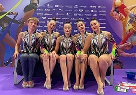 Gimnastas sénior que compitieron la pasada semana en Santander.