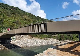 El puente de Iñurritza, en el canal, por donde a diario pasean centenares de personas.