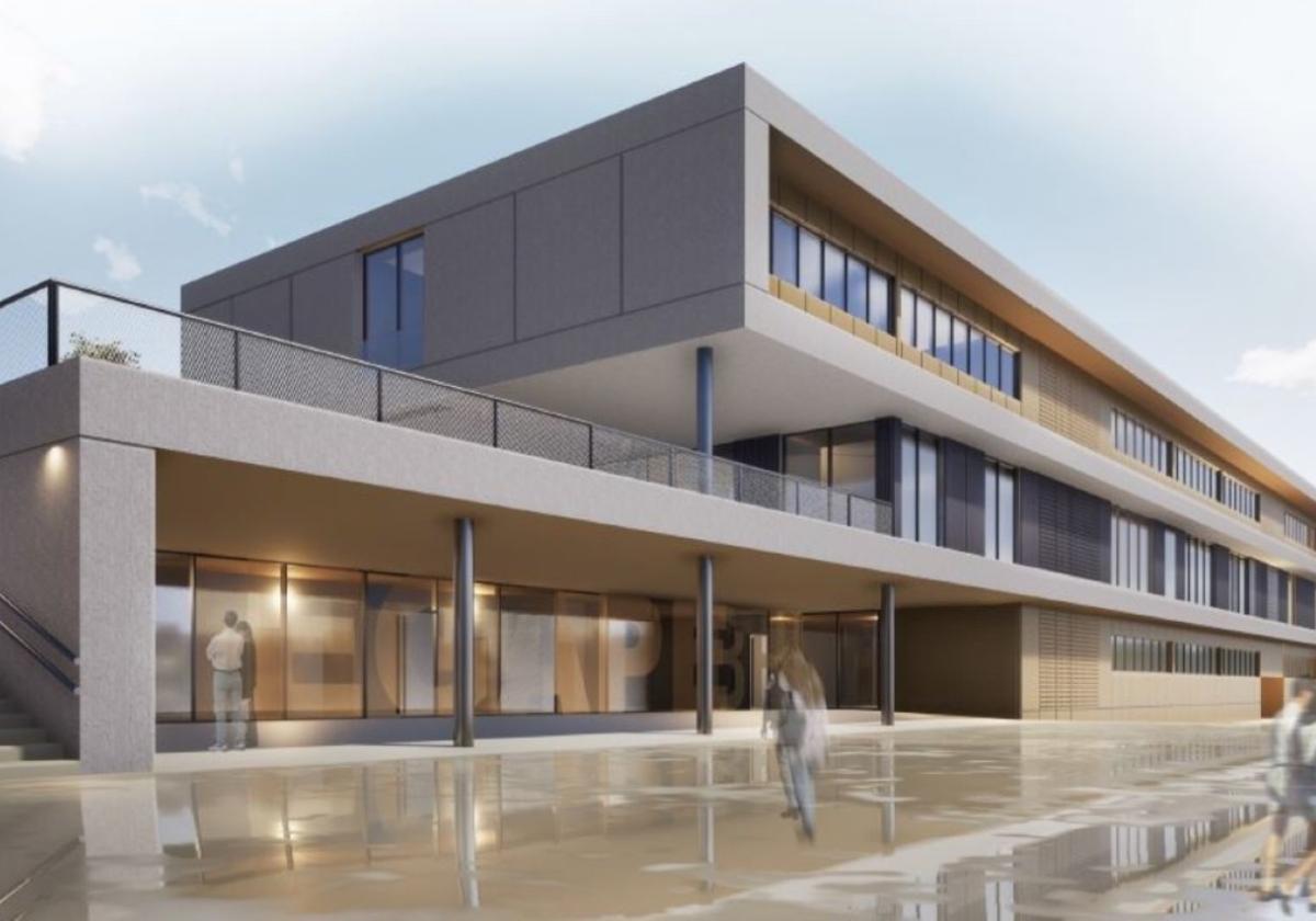 Infografía del futuro edificio de ESO de Egape.