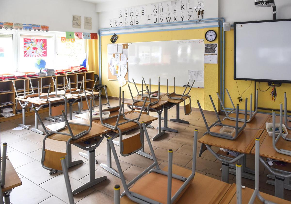 El aula de un centro educativo de Gipuzkoa.