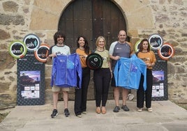 Imagen de las autoridades durante la presentación del fin de semana de la Ehunmilak en Igartza.