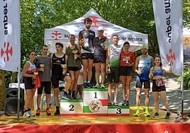 Cinco primeros hombres y cinco primeras mujeres de la 'XLVII Subida a San Marcial'.