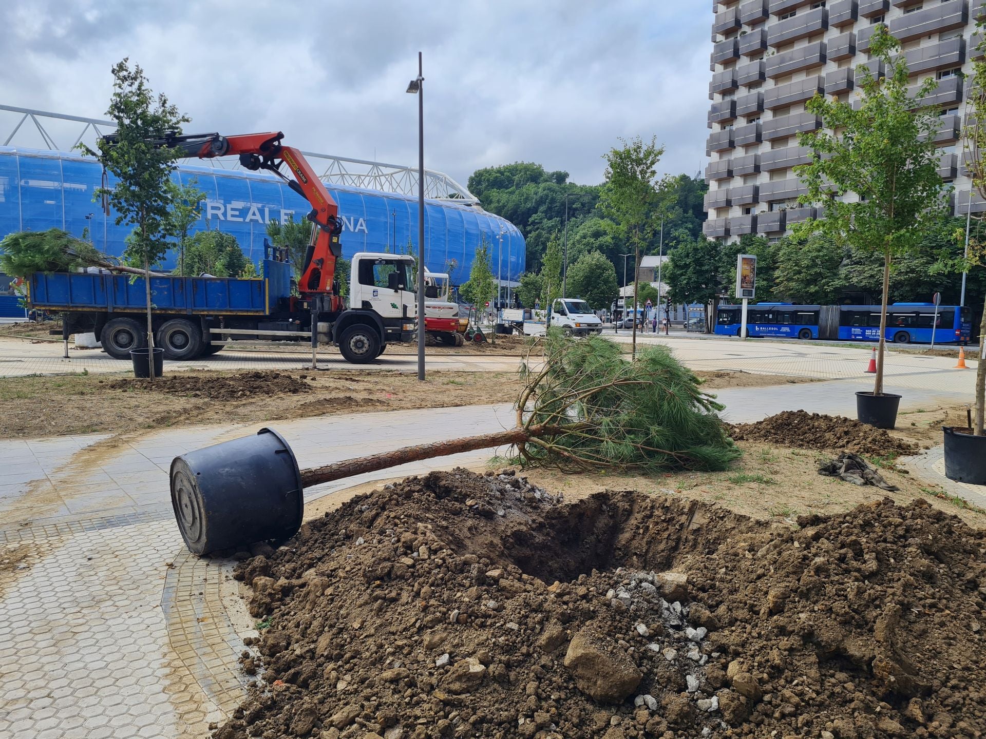 Imagen secundaria 1 - Un bosquete formado por 120 árboles completará la urbanización de Aita Donostia