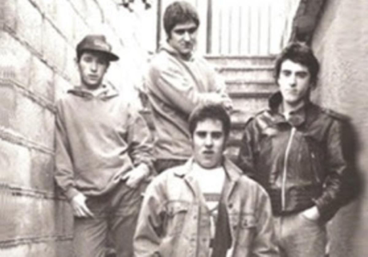 La banda Heriotza en los ochenta.