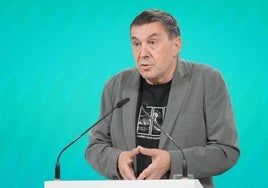 Arnaldo Otegi, en su última comparecencia en San Sebastián.