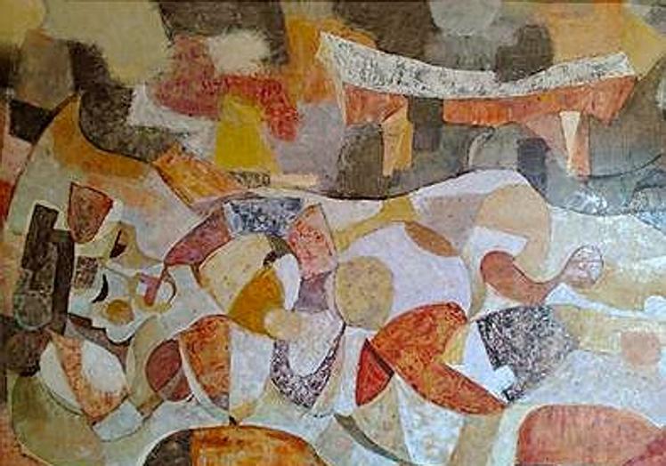'La siesta', óleo sobre madera realizado en 1963.