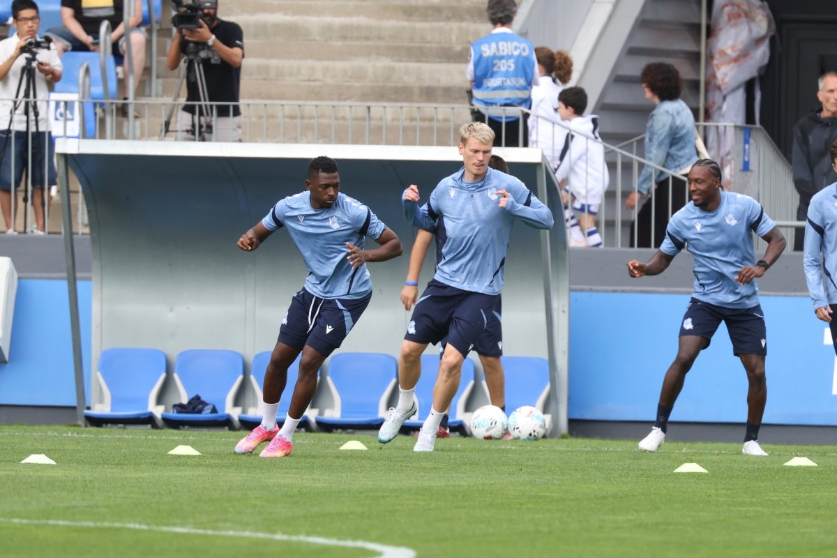 Entrenamiento al calor de la afición