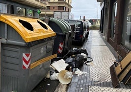 Lamenta José Luis: «Este espectáculo pasa a diario en los contenedores de basuras y residuos de la calle Bermingham, esquina con Zabaleta, en Gros. Toda la basura desperdigada por la acera. Además de que no es salubre, da una imagen de dejadez. Deberían pasar a recogerla más a menudo y el suelo necesita un fregado».