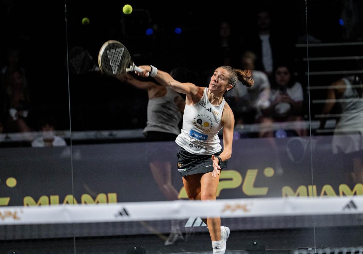 Marta Ortega durante un partido