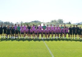 Primer entrenamiento del Eibar en la nueva ciudad deportiva de Areitio