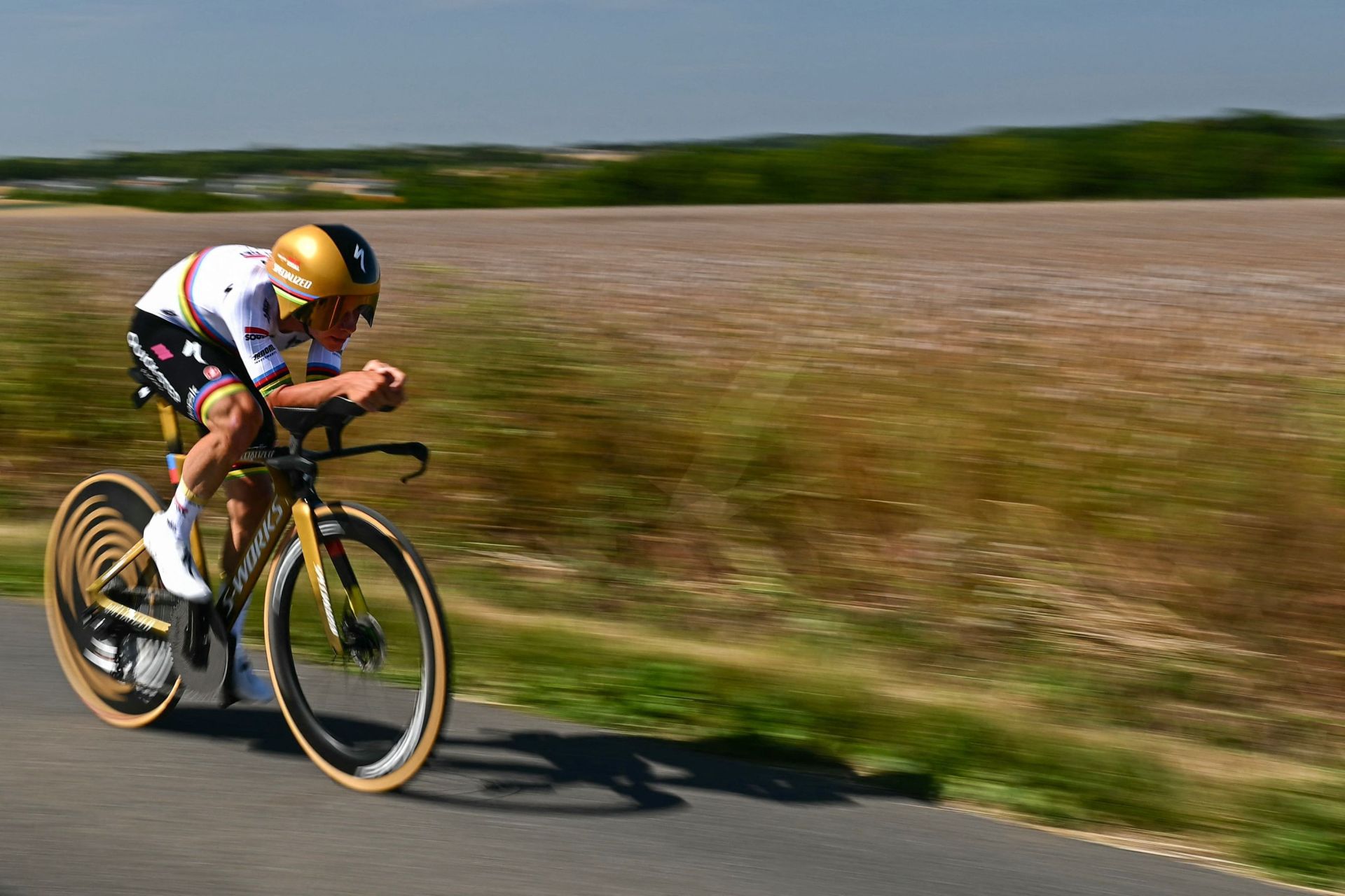Evenepoel pedalea durante la 5ª etapa de la 112ª edición del Tour de Francia de ciclismo.