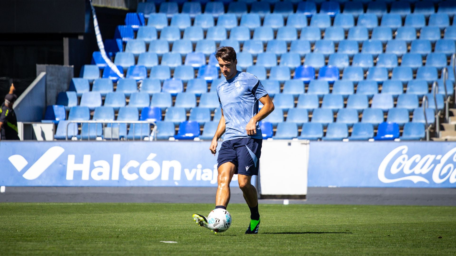 Sudor y goles en el cuarto entrenamiento de Sergio