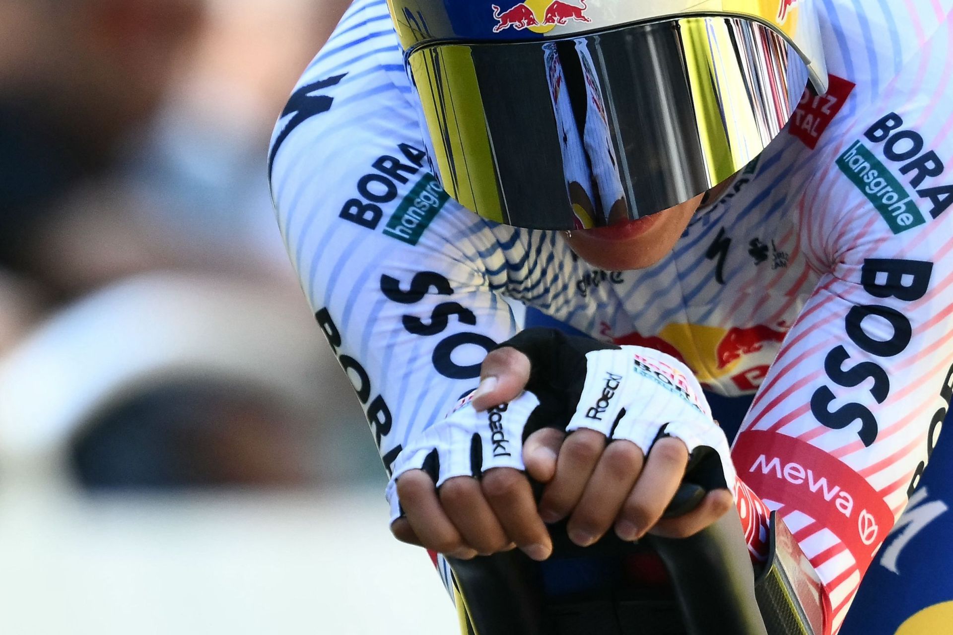 El ciclista alemán Florian Lipowitz, del equipo Red Bull - BORA - hansgrohe.