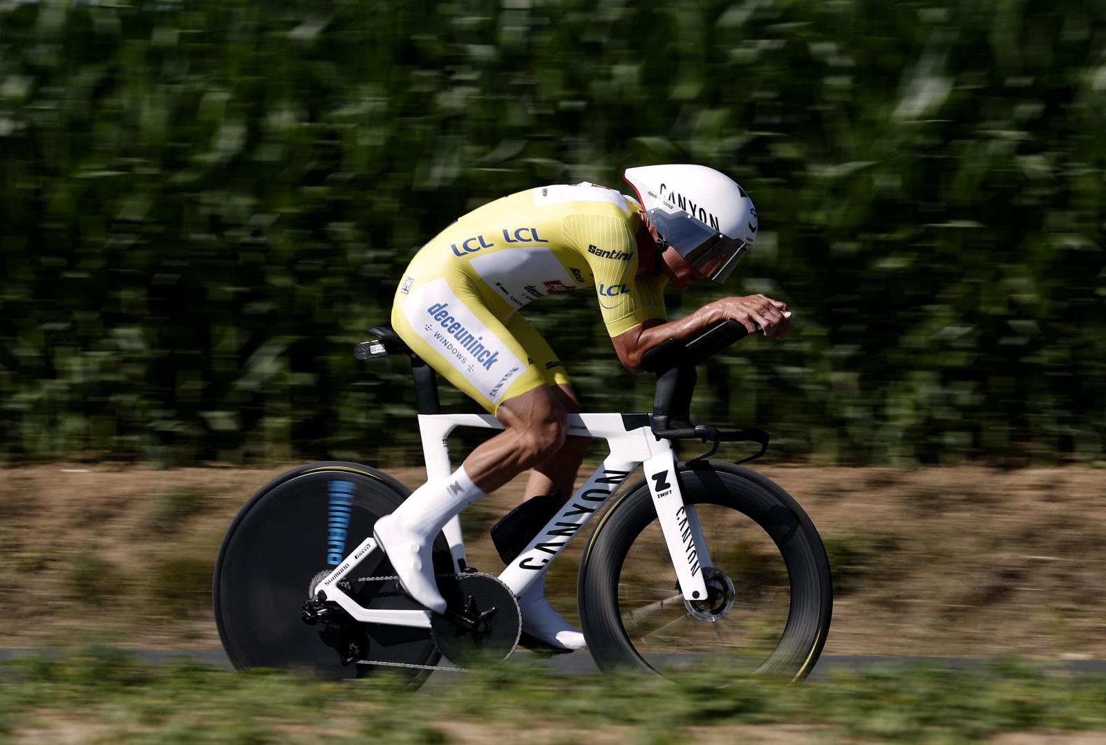 El ciclista del Alpecin-Deceuninck's perdió el maillot amarillo en la crono de este miércoles. 