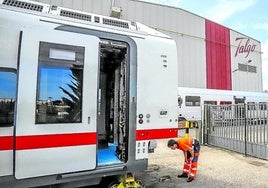 Exterior de la planta alavesa de Talgo en Rivabellosa.