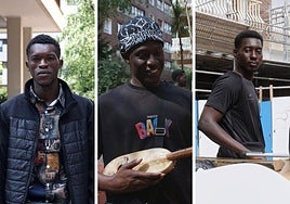 Moussa S., Harouna A. y Wakery D., malienses.