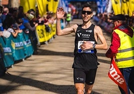Javi Guerra, en Bilbao, donde acabó tercero este año.