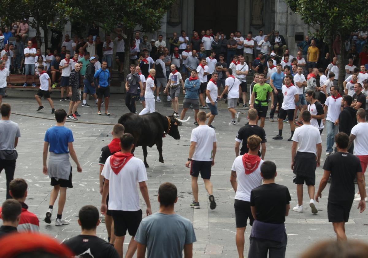 Un instante de la sokamuturra del Día del Txiki del pasado año.