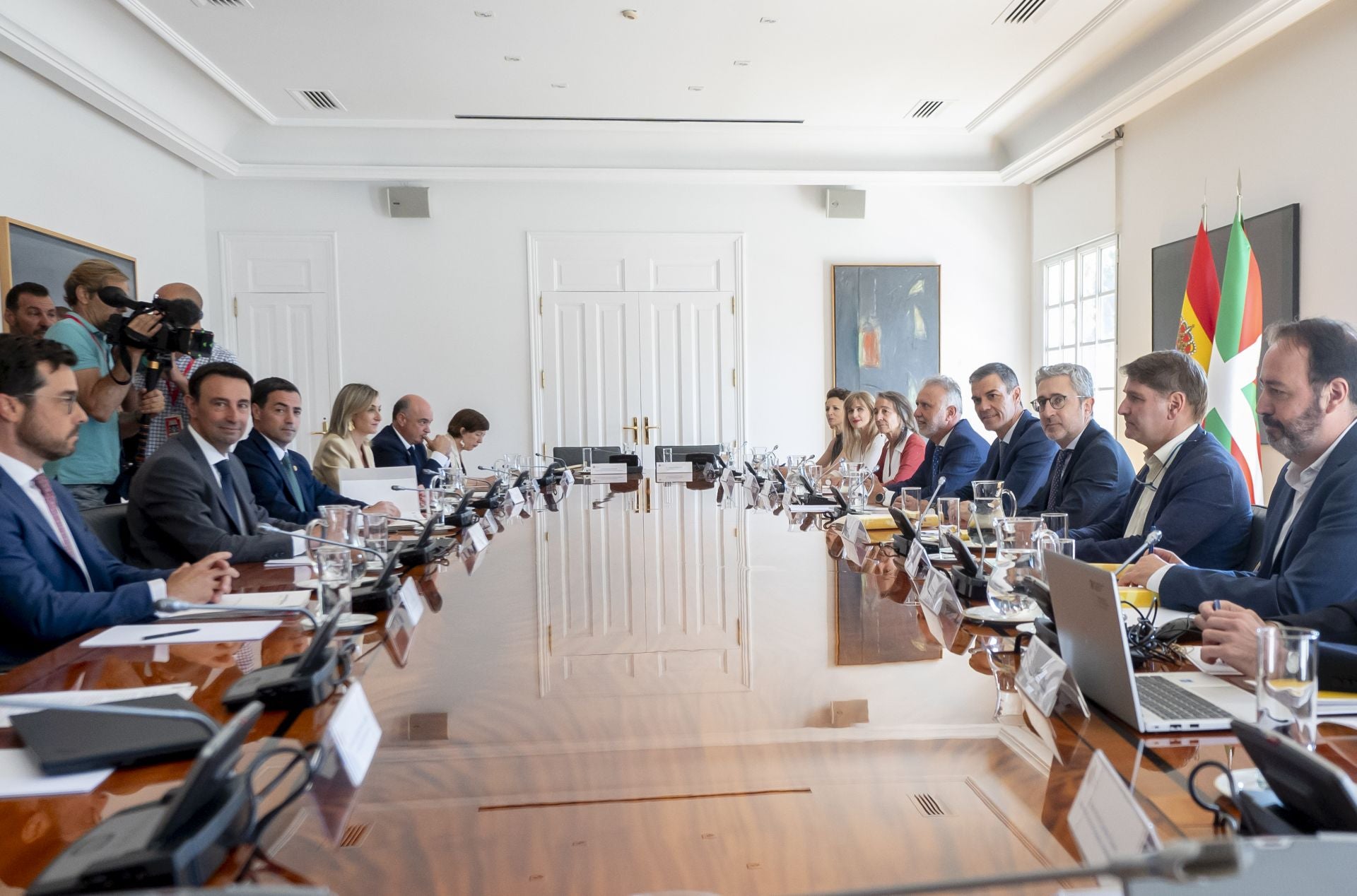 Instante de la reunión celebrada esta tarde en Madrid.