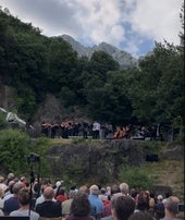 Concierto de ayer en la cantera de Angurreta en Mañaria.