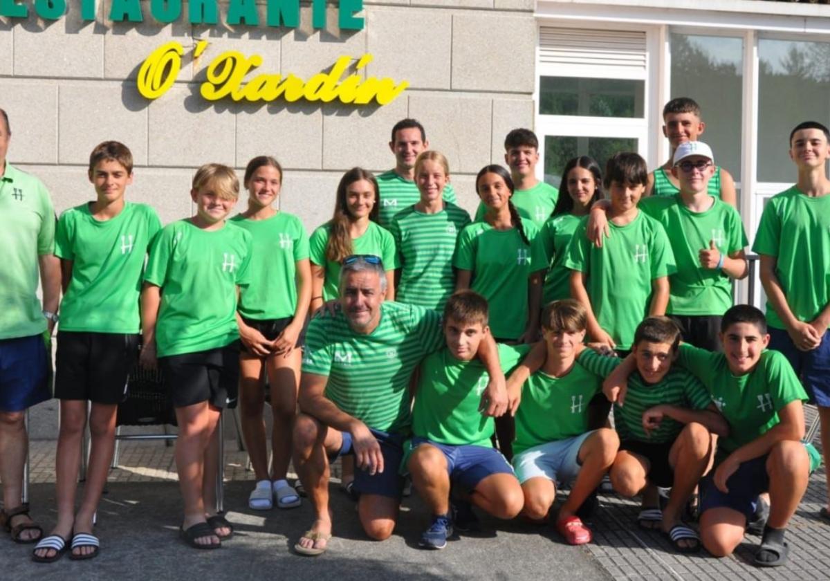 Los más jóvenes de Hondarribia Arraun Elkartea compitieron en el estatal en Galicia.