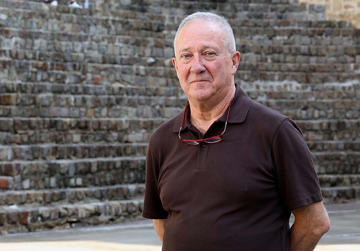 Miguel Martín en la Plaza de la Trinidad.