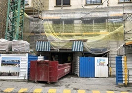 Obras en el edificio de Ijentea 2, donde se ubicaba el pub Dionis, que cerró en diciembre.