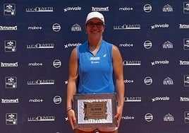 Ane Mintegi, tras lograr el título en el W35 de Turín.