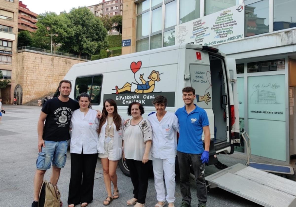 El equipo médico, preparado para asistir a las donaciones.