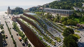Recreación digital de la cubierta paisajística del futuro edificio.