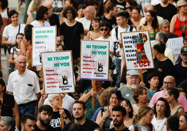 Manifestación en Murcia contra el racismo tras los incidentes en Torre Pacheco.