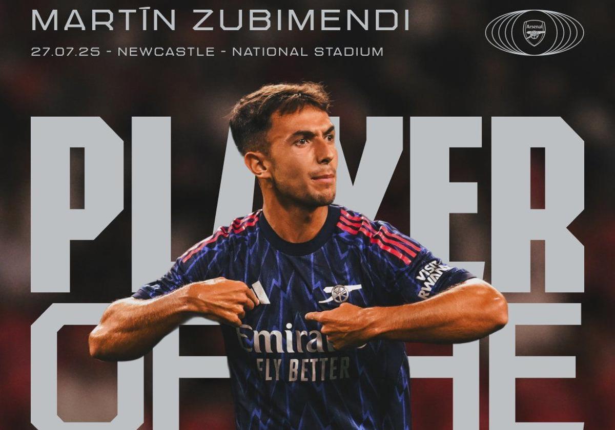 El Arsenal más txuri-urdin: MVP de Martin Zubimendi y goles de Mikel Merino y Martin Odegaard