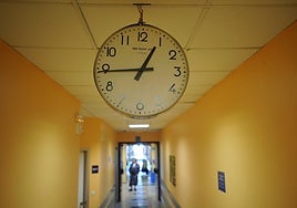 Pasillo de la unidad de paliativos del Hospital Donostia.