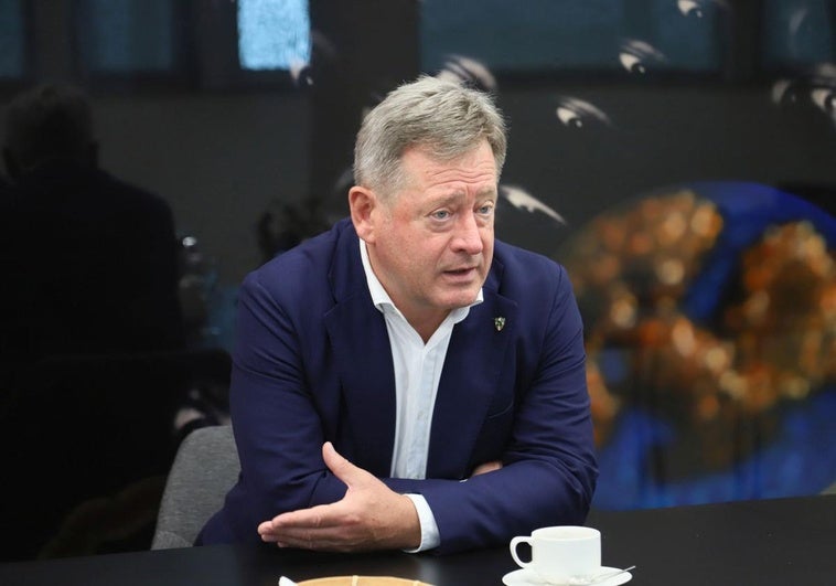 Bingen Zupiria, en un momento de la entrevista.