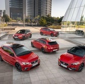 La gama Seat FR 75 aniversario al completo.