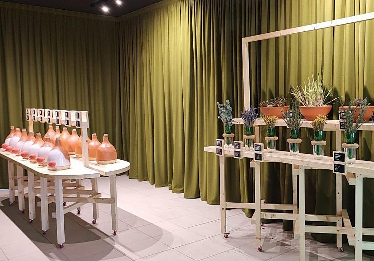 Sagarraren munduarekin lotutako eta naturako beste zenbait lurrinekin esperimentatu daiteke usaimenaren gunean.