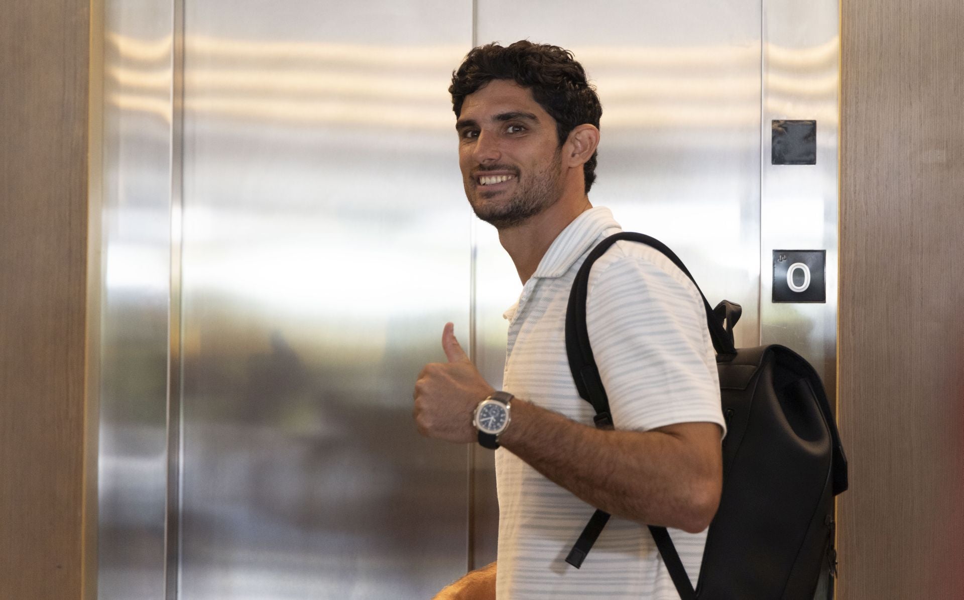 Así ha sido la llegada de Guedes a Donostia