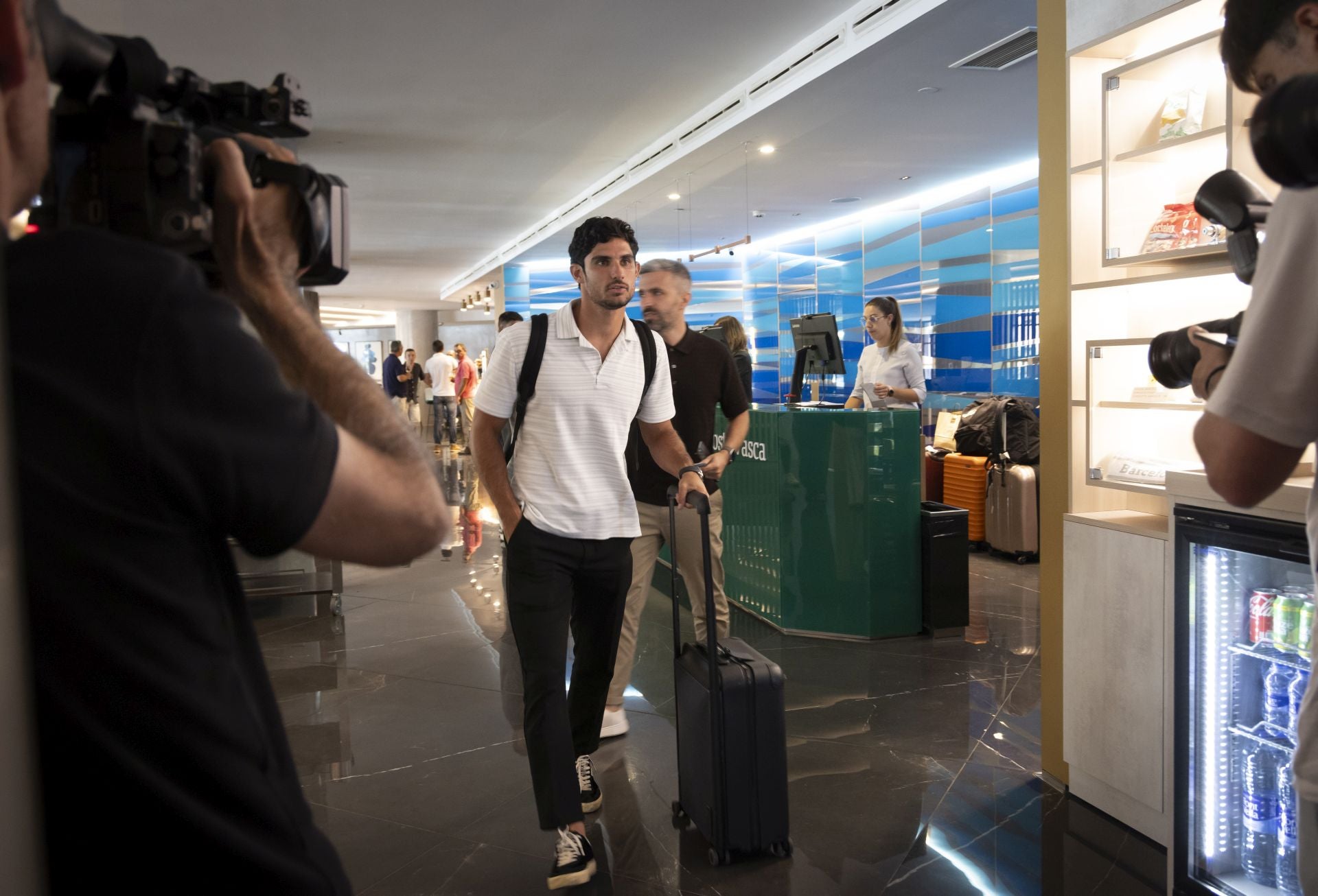 Así ha sido la llegada de Guedes a Donostia
