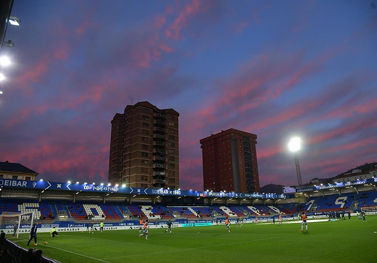 Partido de liga entre Eibar y el Albacete el pasado mes de enero en Ipurua.