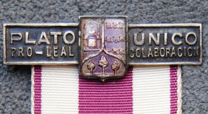 Medalla que se entregaba a los buenos cumplidores de la norma del Plato Único