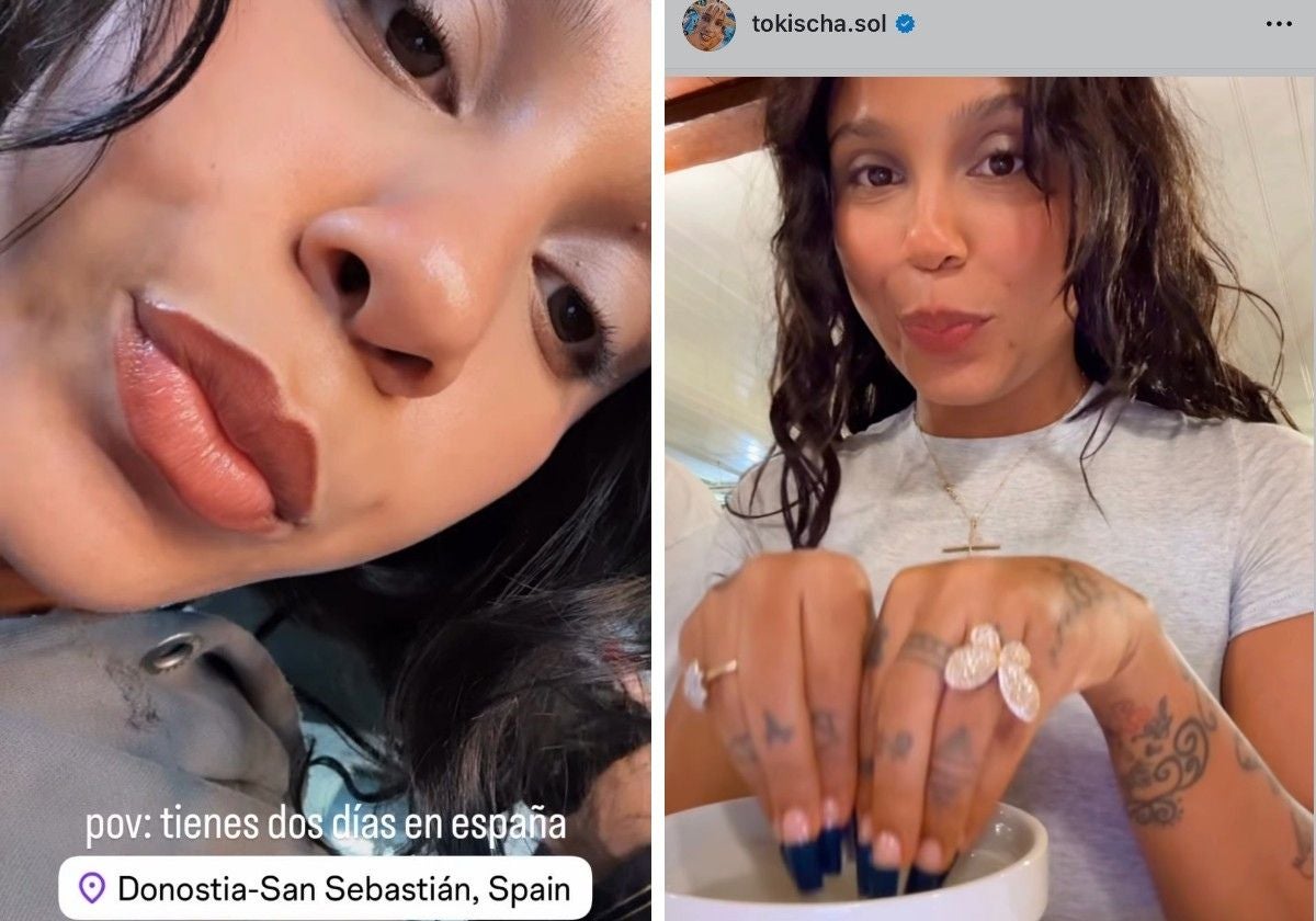 Las imágenes compartidas por la cantante Tokischa en San Sebastián y en el restaurante Casa Cámara.