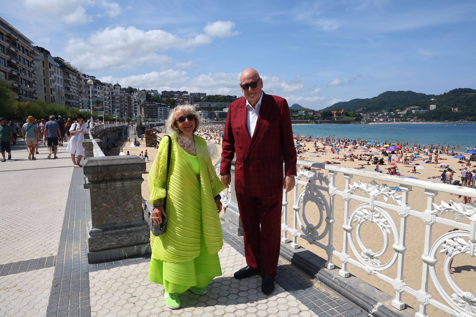 Doris y Carl Baudenbacher disfrutan de su estancia en el Paseo de La Concha.