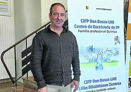 Juan Carlos Lizarbe en el interior de Don Bosco.