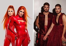 El dúo artístico 'Two In Red'