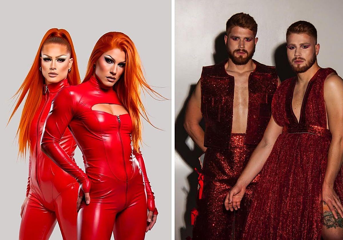 El dúo artístico 'Two In Red'