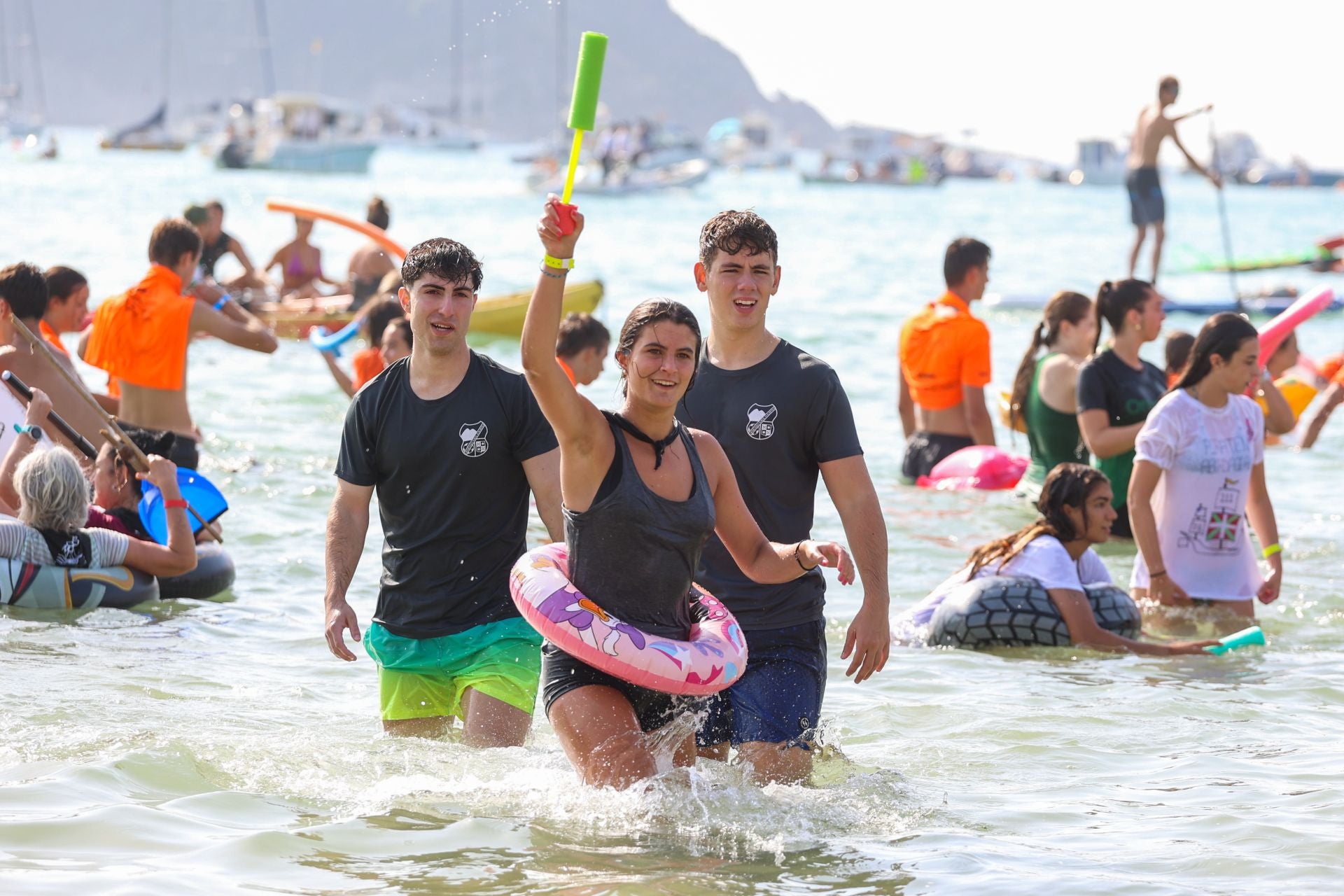 Multitudinario abordaje en San Sebastián