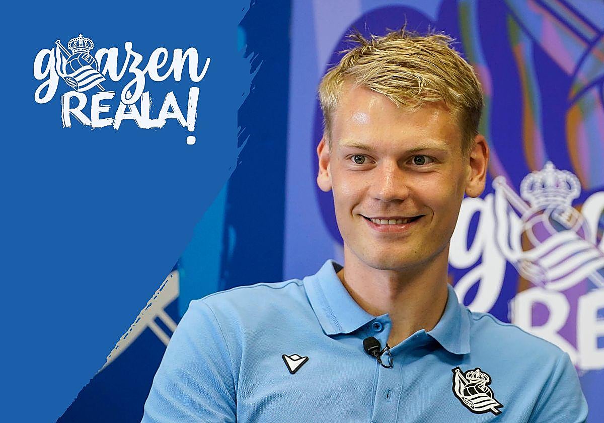 Orri Óskarsson, durante la entrevista de Goazen Reala!